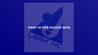 Mens 1XI Pre Season 25/26