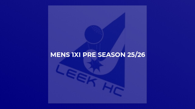 Mens 1XI Pre Season 25/26