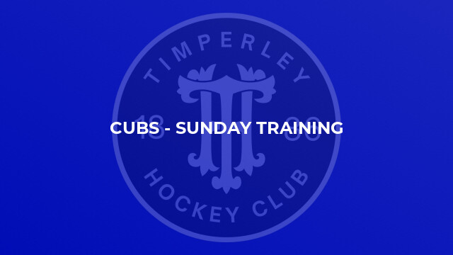 Cubs - Sunday Training