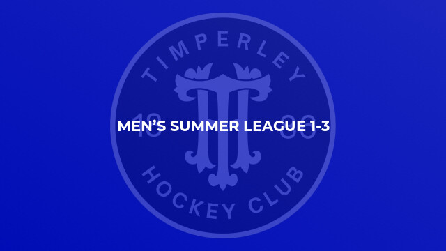Men’s Summer League 1-3
