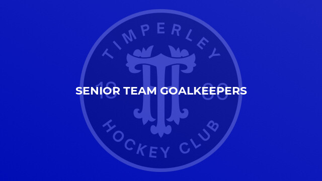 Senior Team Goalkeepers