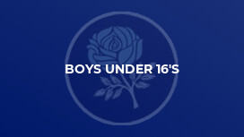 BOYS Under 16's