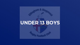Under 13 Boys