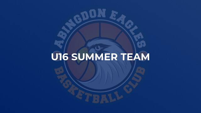 U16 Summer Team