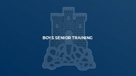 Boys Senior Training