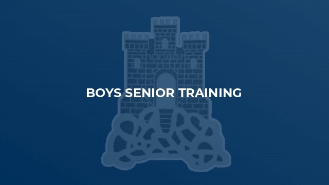 Boys Senior Training