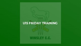 u15 Friday Training