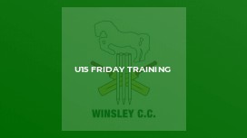 u15 Friday Training