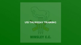 u15 Thursday Training