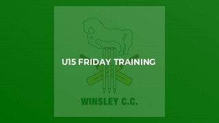 u15 Friday Training