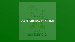 u15 Thursday Training