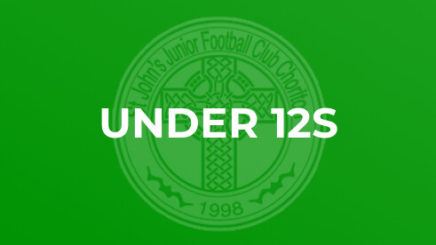 St John's U12 Lions 5 v Didsbury Juniors Reds 4  (St John's goalscorers - Fergus x2, Luke, Roberto, Evan)