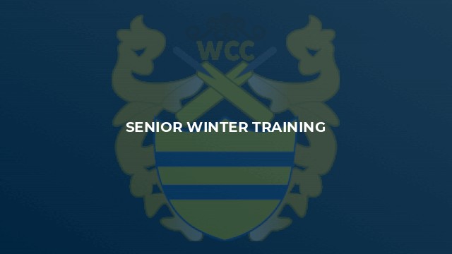 Senior Winter Training