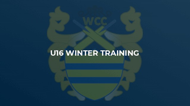 U16 Winter Training