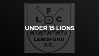 Under 15 Lions