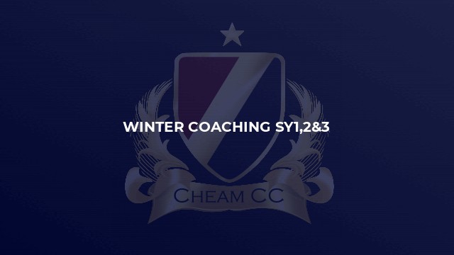 Winter Coaching SY1,2&3