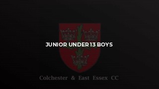 Junior Under 13 Boys