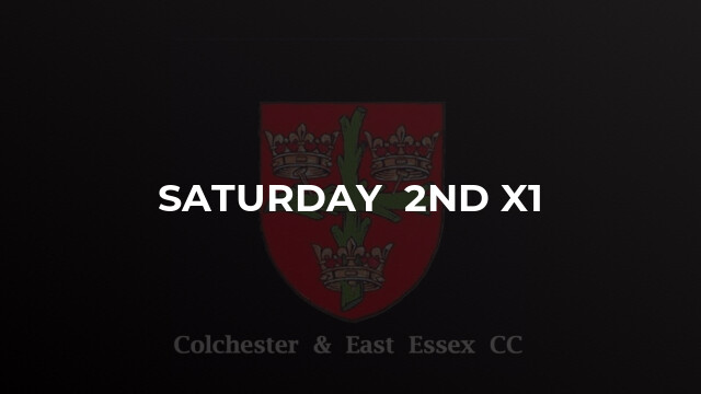 Saturday  2nd X1