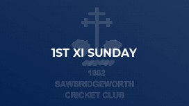 1st XI Sunday