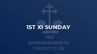 1st XI Sunday