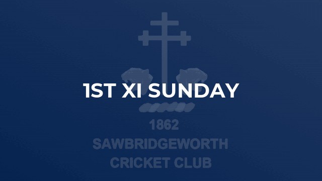 1st XI Sunday