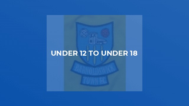 Under 12 to Under 18