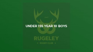 Under 15s year 10 Boys