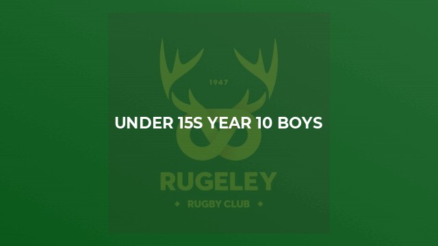 Under 15s year 10 Boys