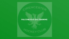 Falcons for 3/4s training