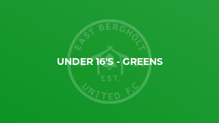 Under 16's - Greens