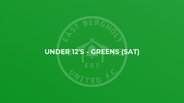 Under 12's - Greens (Sat)