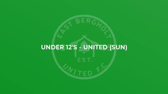 Under 12's - United (Sun)