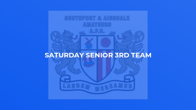 Saturday Senior 3rd team