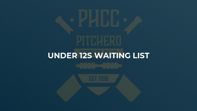 Under 12s Waiting List