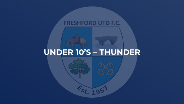 Under 10’s – Thunder