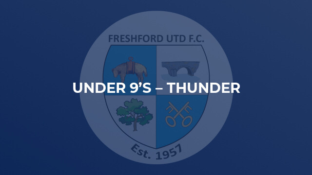 Under 9’s – Thunder