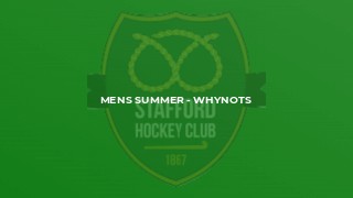 Mens Summer - Whynots