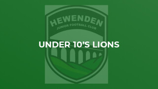 Under 10’s Lions