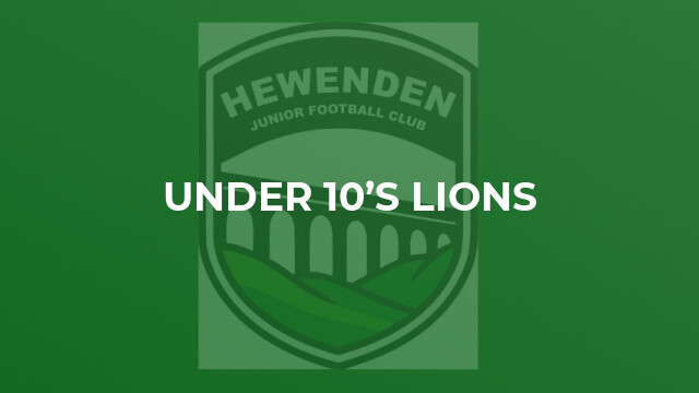 Under 10’s Lions
