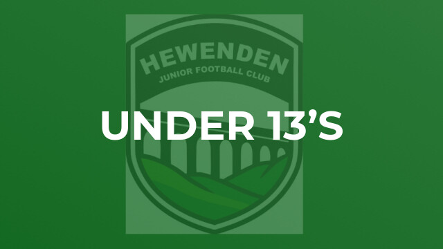 Under 13’s