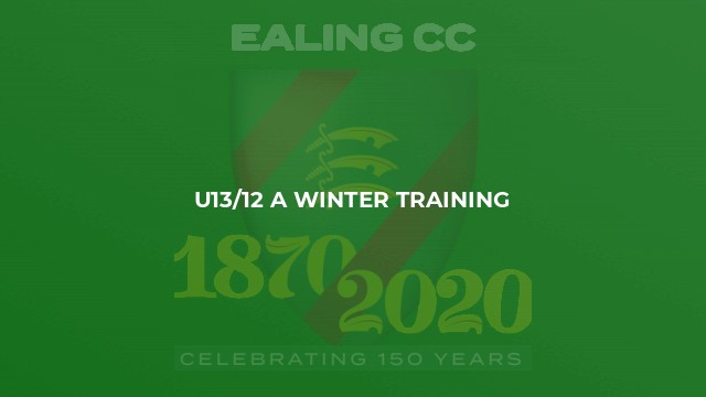U13/12 A Winter Training