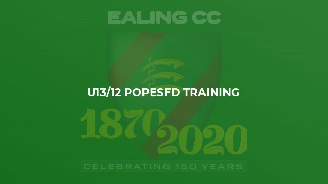 U13/12 Popesfd Training