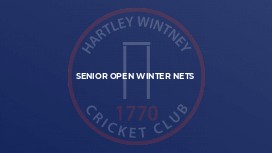 Senior Open Winter Nets