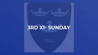 3rd X1- Sunday