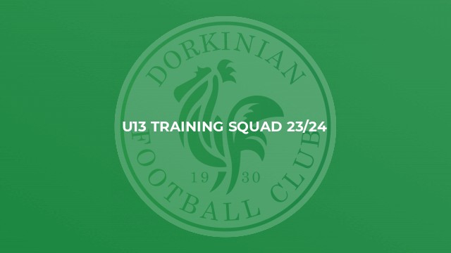 U13 Training Squad 23/24