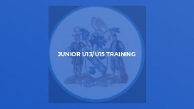 JUNIOR U13/U15 TRAINING