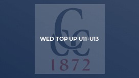 Wed Top Up U11-U13