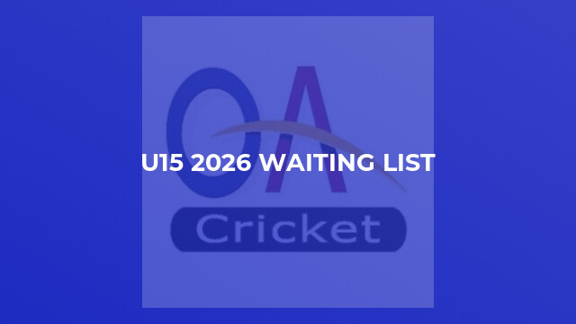 U15 2026 Waiting List