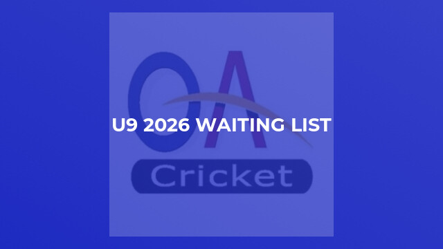 U9 2026 Waiting List