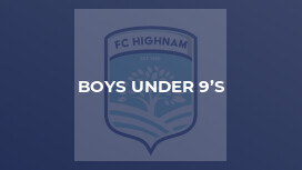 Boys Under 9’s